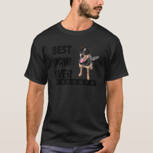 Best Paw Ever Blue Heeler Dad Fathers Day Cattle D T-Shirt