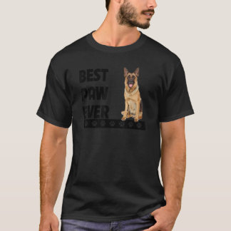 Best Paw Ever German Shepherd Dad Fathers Day Gsd  T-Shirt