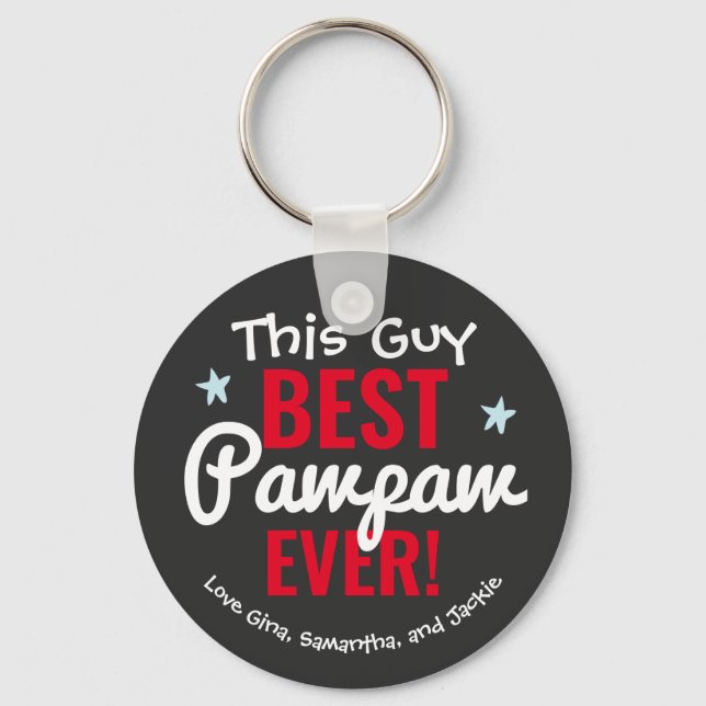 Best Pawpaw Ever Custom Name Keychain (Front)