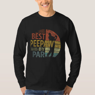 Best Peepaw By Par Father's Day Golf Gift Grandpa T-Shirt