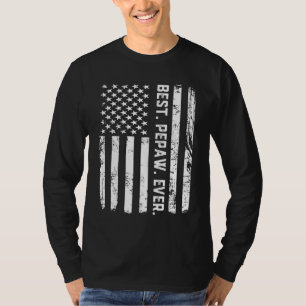 Best Pepaw Ever Vintage American Flag T-Shirt
