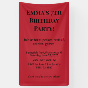 Best Personalized Name & Age   Colorful Kids Party Banner