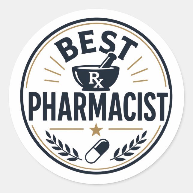 Best Pharmacist Classic Round Sticker (Front)