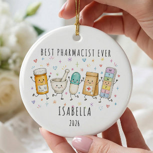 Best Pharmacist Ever Personalized Ornament