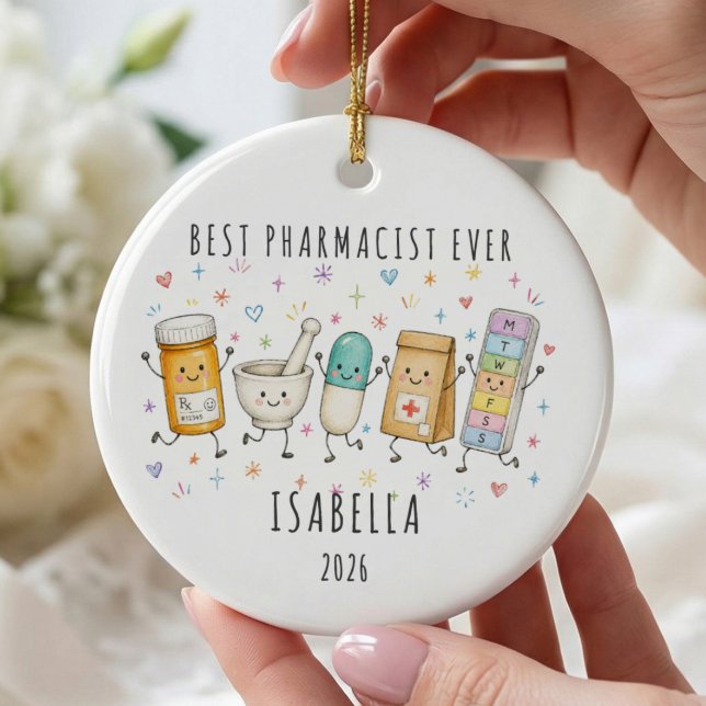 Best Pharmacist Ever Personalized Ornament (Creator Uploaded)