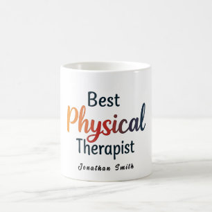 Best "Physical "Therapist Colourful Typography Gif Coffee Mug