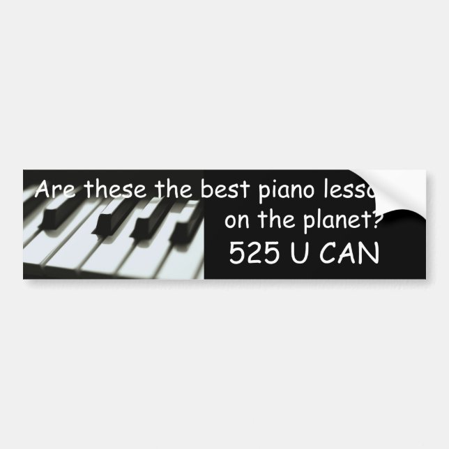 Best piano lessons bumper sticker (Front)