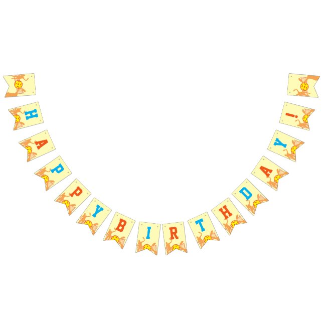 Best Pickleball Player Funny Birthday Party Bunting Flags (All)