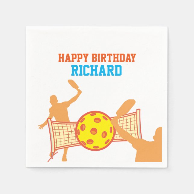 Best Pickleball Player Funny Birthday Party Napkin (Front)