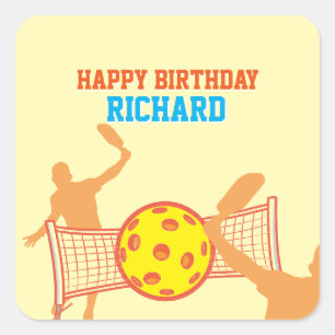Best Pickleball Player Funny Birthday Party Square Sticker