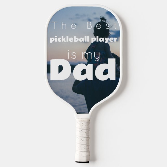 Best Pickleball Player Is My Dad Father's Day Gift Paddle (Back)