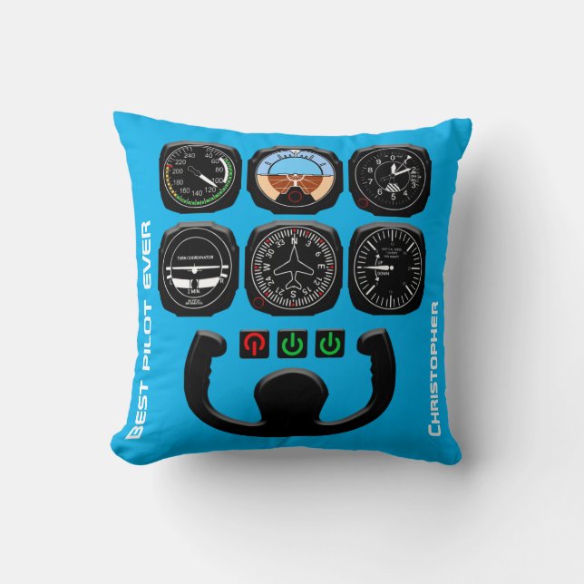 Best Pilot Ever Unique And Funny Throw Pillow (Front)