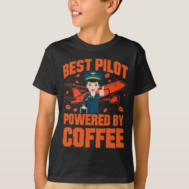 Best Pilot Powered  T-Shirt (Front)