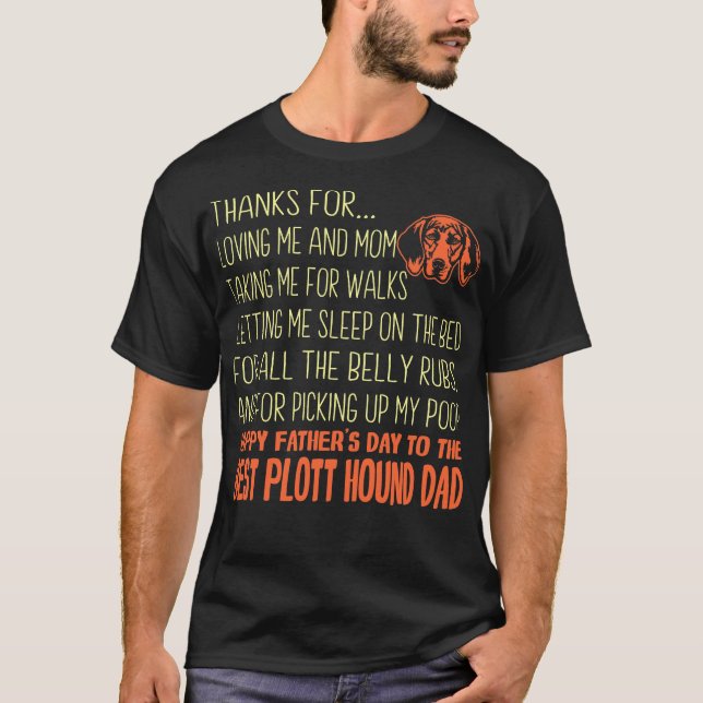 Best Plott Hound Father's Day Gift T-Shirt (Front)