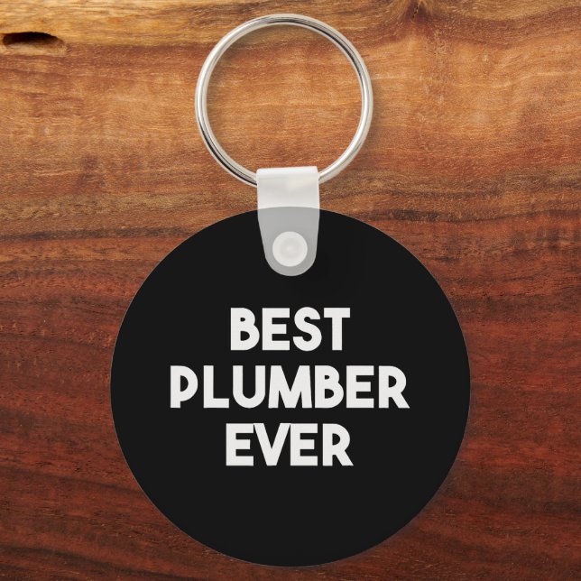 Best Plumber Ever Plumbing Keychain (Front)