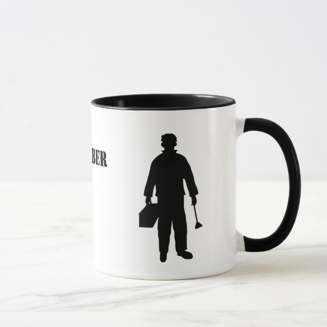 Best Plumber Mug with Black Silhouette (Right)