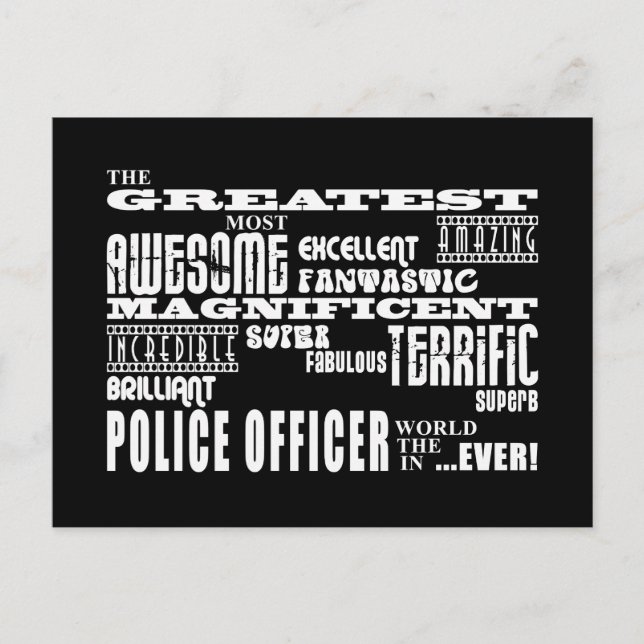 Best Police Officers : Greatest Police Officer Postcard (Front)