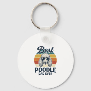 Best Poodle Dad Ever Vintage Engraved Dog Shirt_1 Keychain