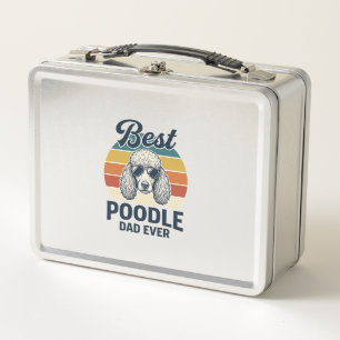 Best Poodle Dad Ever Vintage Engraved Dog Shirt_1 Metal Lunch Box