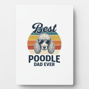 Best Poodle Dad Ever Vintage Engraved Dog Shirt_1 Plaque