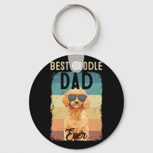 Best Poodle Dad Father Dog Lovers Keychain