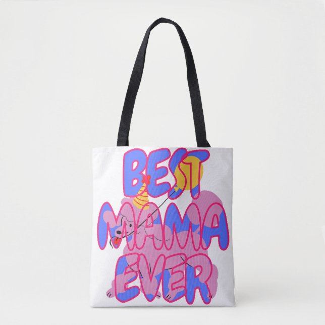 Best Poodle Mom ever Tote Bag (Front)