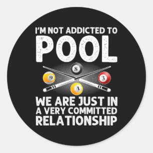 Best Pool Art For Men Women Boys Billiard 8 Ball P Classic Round Sticker