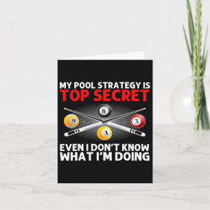 Best Pool Design For Men Women Billiards Lover Poo Card