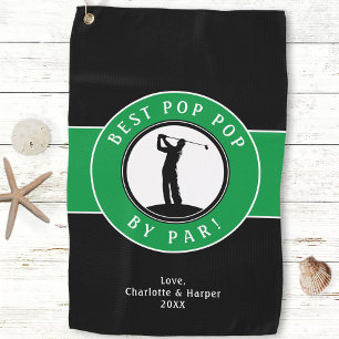 Best Pop Pop By Par Elegant Sports Golfer Custom Golf Towel