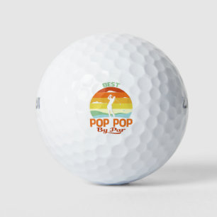 Best Pop Pop By Par Father's Day Golf Shirt Gift Balls