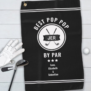 Best Pop Pop By Par Modern Golfer Golf Lover Black Towel
