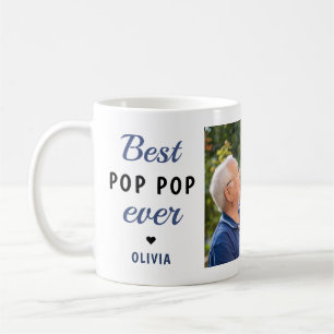 Best Pop Pop Ever 2 Photo Collage Personalized Coffee Mug