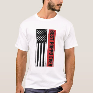 Best Poppo Ever Patriotic Flag Vintage Graphic_1 T-Shirt