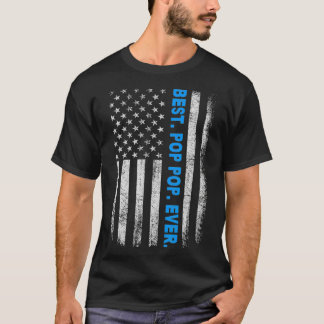 Best Poppop Ever American Flag Vintage Father's Da T-Shirt