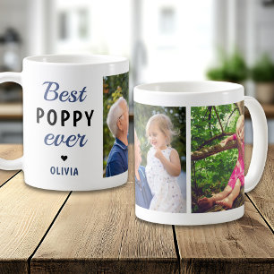 Best Poppy Ever 2 Photo Collage Personalized Coffee Mug
