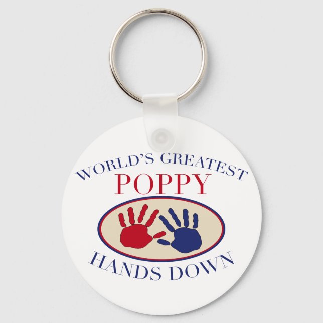 Best Poppy Hands Down Keychain (Front)