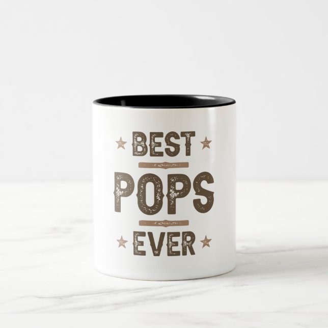 Best Pops Ever  Two-Tone Coffee Mug (Center)
