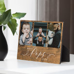 Best Pops Ever Woodgrain Fathers Day Photo Collage Plaque<br><div class="desc">Send a beautiful personalized father's day gift to your pops that he'll cherish forever. Special personalized father's day family photo collage to display your special family photos and memories. Our design features a simple 3 photo design with "Best Pops Ever" designed in a beautiful handwritten White script style & serif...</div>