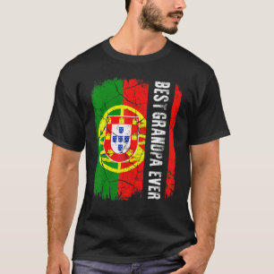 Best Portuguese Grandpa Ever Portugal Flag Father' T-Shirt