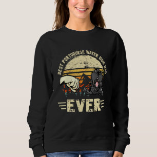 Best Portuguese Water Dog Dad Ever Sunset Retro Fa Sweatshirt
