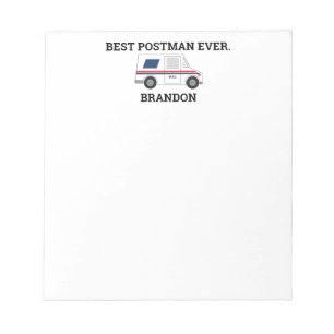 Best Postman Ever Mail Truck Personal Mailman Notepad