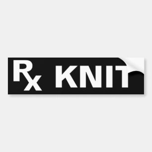 BEST Prescription - RX KNIT - Create Bumper Sticker