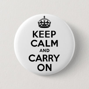 Best Price Keep Calm And Carry On Black 2 Inch Round Button