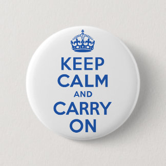 Best Price Keep Calm And Carry On Blue 2 Inch Round Button