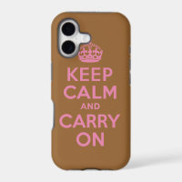 Best Price Keep Calm And Carry On Pink and Brown