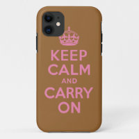 Best Price Keep Calm And Carry On Pink and Brown