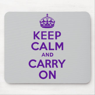 Best Price Keep Calm And Carry On Purple Mouse Pad