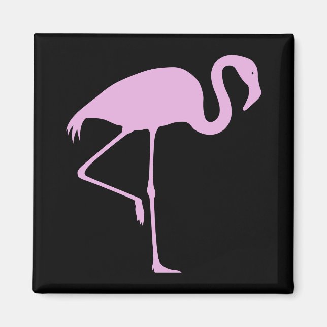 Best Price Pink Flamingo Black Magnet (Front)