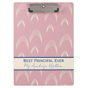 Best Principal Ever Personalized Boho Rainbow Clipboard