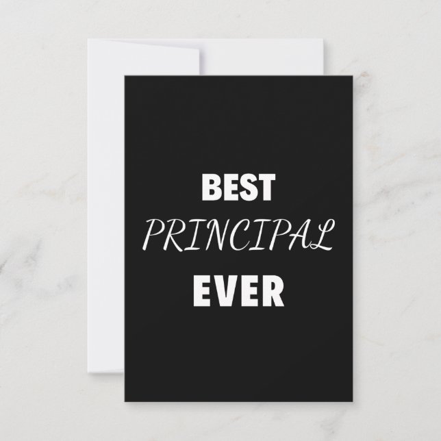 Best Principal Ever Thank You Card (Front)